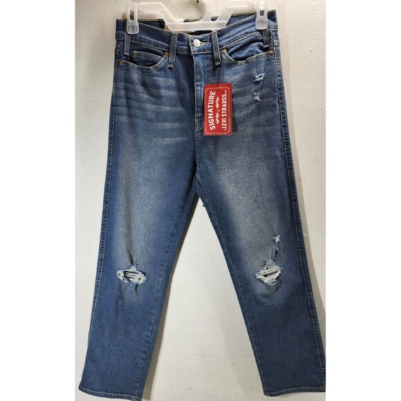 Levi's Heritage Womens High Rise Straight Jeans Size 2 Blue Stretch Pants NEW - Picture 10 of 10
